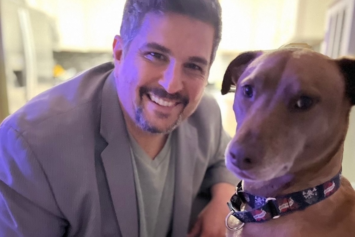 Dom with his dog, Mack